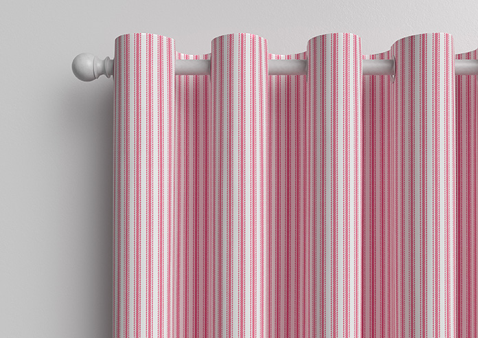 Lace Stripes, Lipstick Pink - Made to Measure Curtains - Image 12